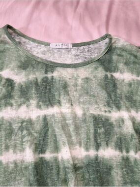 Avon Green Tie Dye Top Women 1X